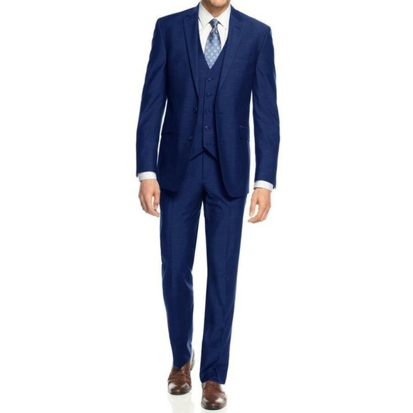 Braveman Other - Braveman 3pc Men's Slim-Fit Suit - Navy